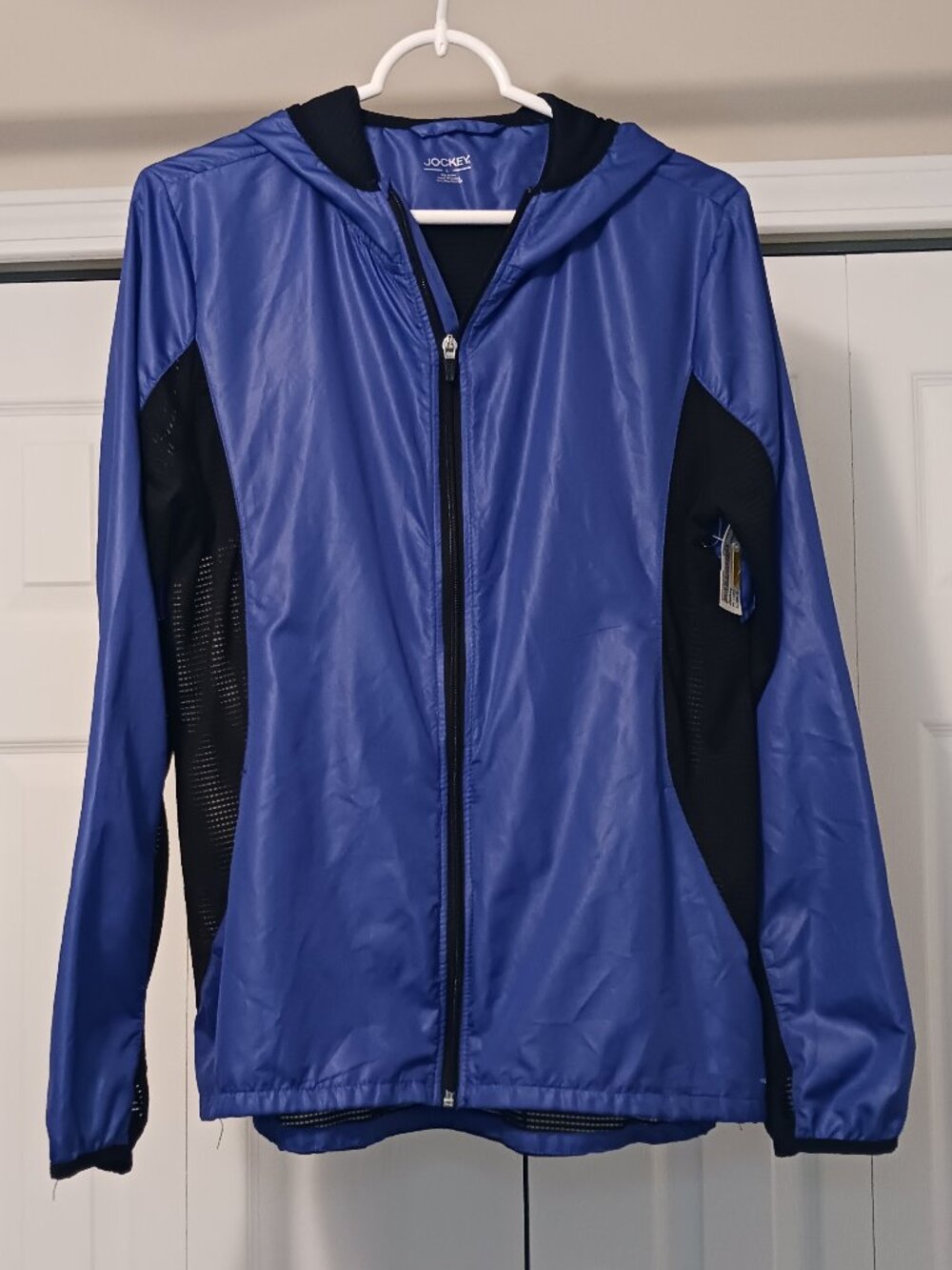 #92 Jockey Blue/Black Windbreaker Jacket Size L
